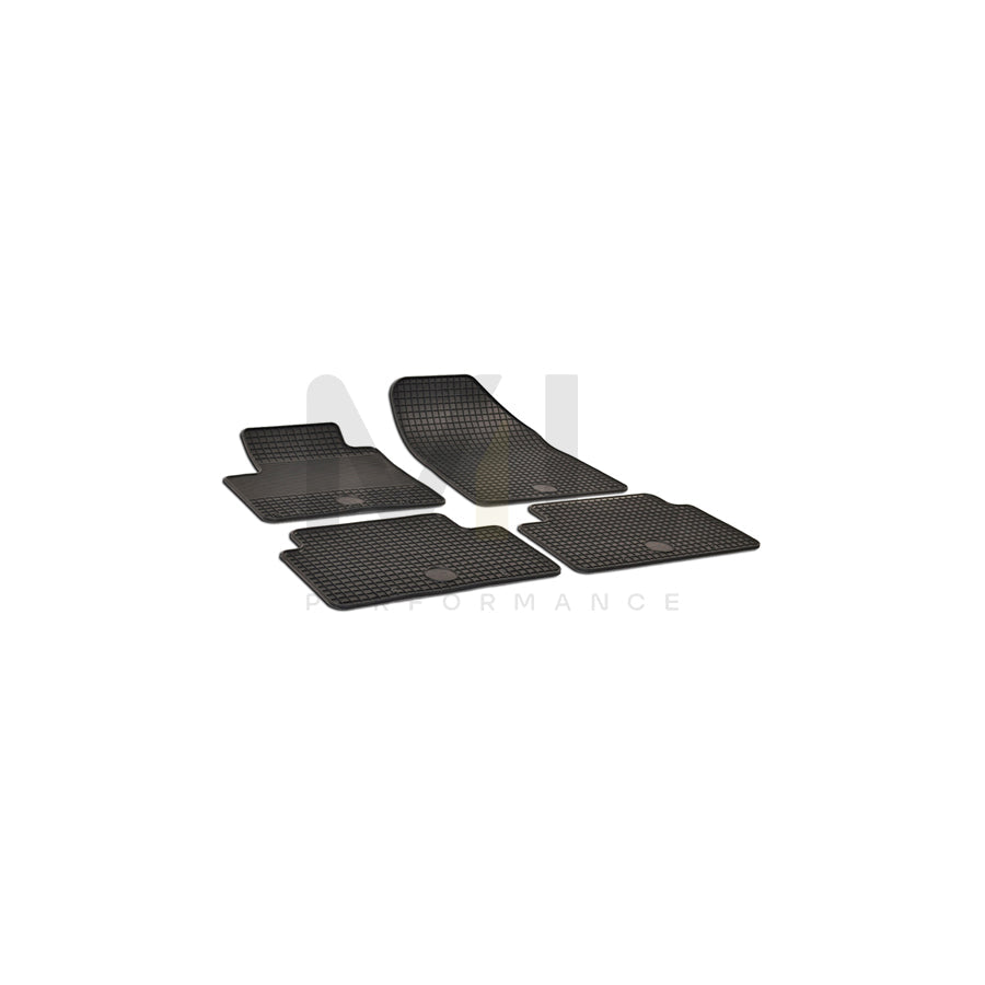 WALSER 50333 Floor mat set for CITROテ起 C5 Elastomer, Front and Rear, Quantity: 4, Black
