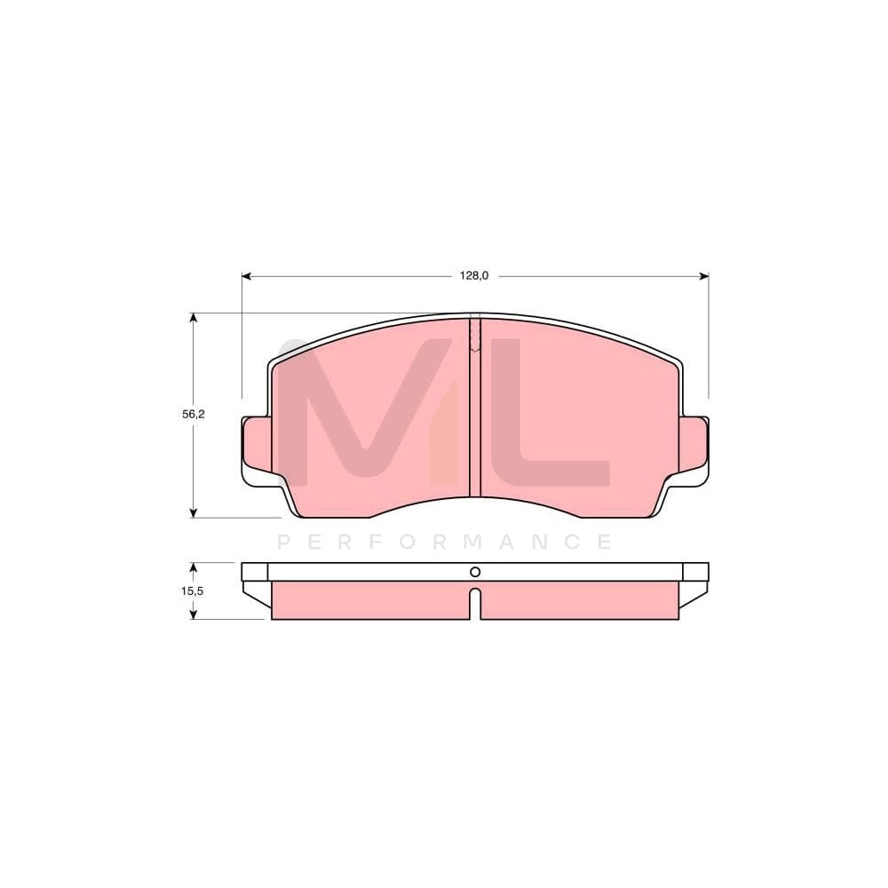 TRW Gdb828 Brake Pad Set For Mazda E-Series Van Not Prepared For Wear Indicator | ML Performance Car Parts