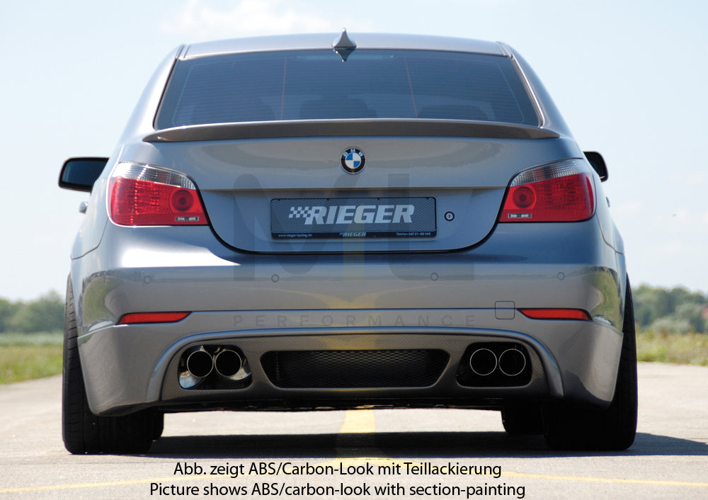 Rieger 00099547 BMW 5 Series E60 Rear Diffuser 4 | ML Performance UK Car Parts