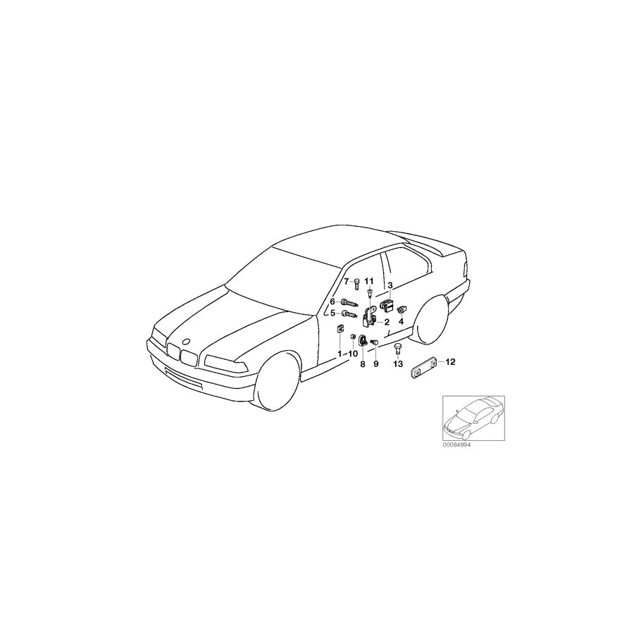 Genuine BMW 51328151357 E36 Bracket Left (Inc. 318is) | ML Performance US Car Parts