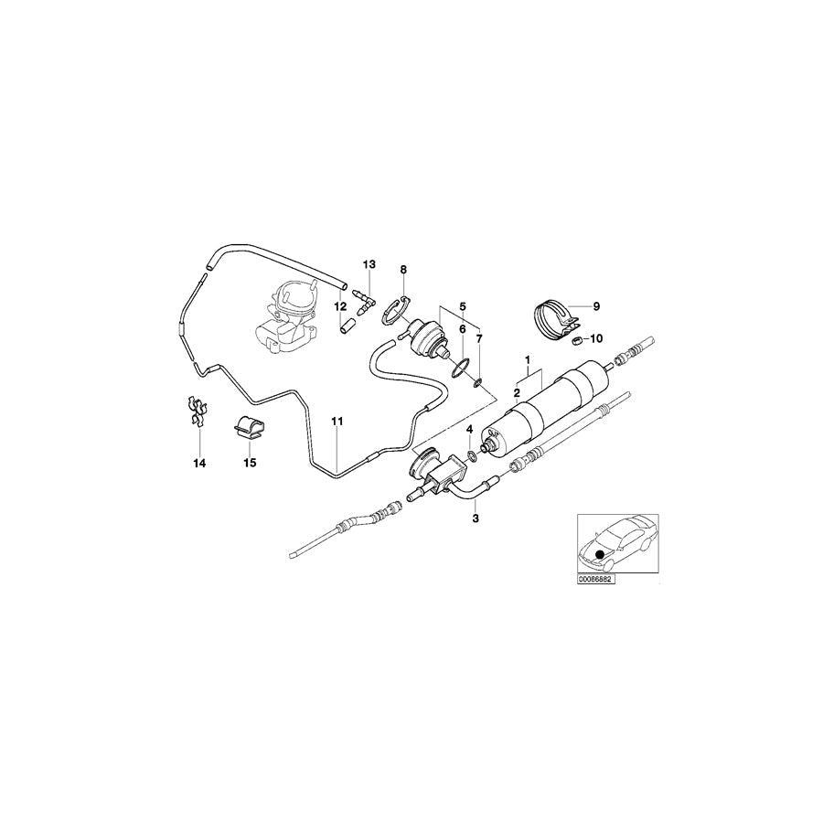 Genuine BMW 13531407985 E52 Vacuum Pipe (Inc. & Z8) | ML Performance US Car Parts