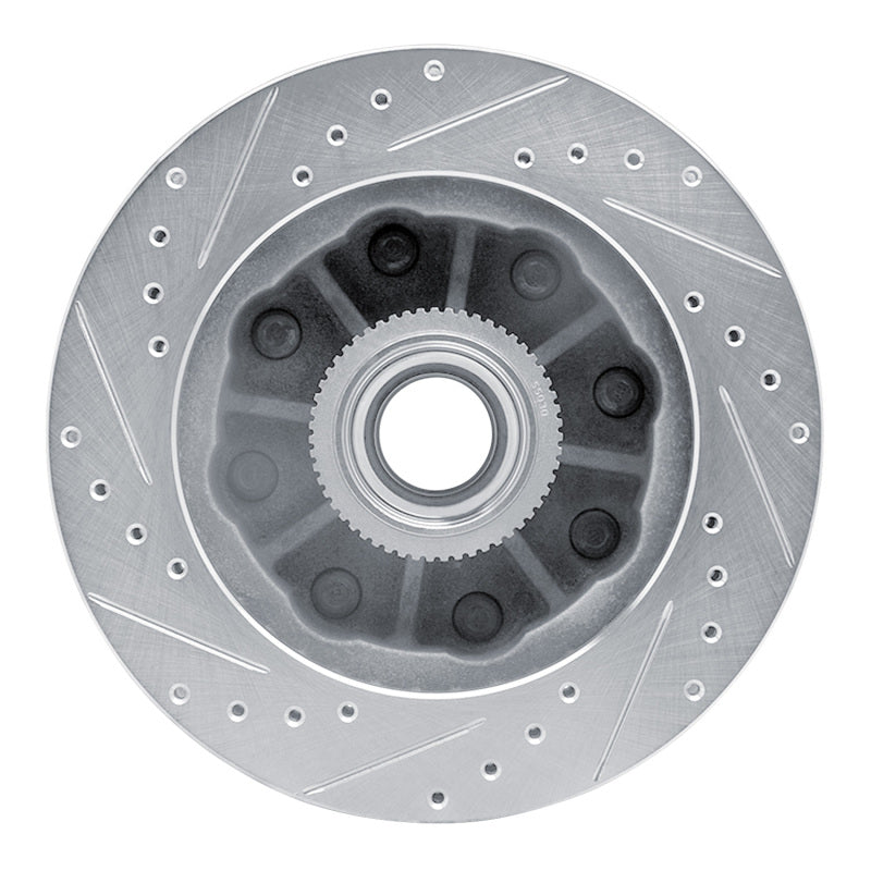 R1 Concepts R1 92-02 Chevrolet C1500 Suburban Front Right Drilled & Slotted Silver Brake Rotor