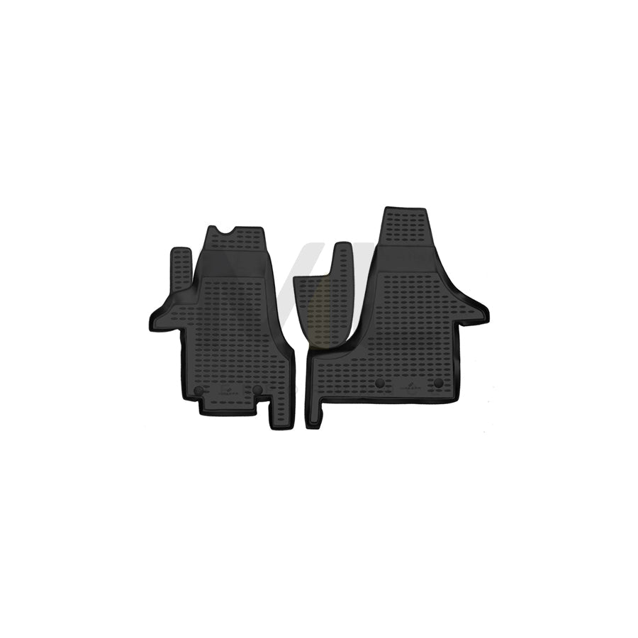 WALSER Tailored, XTR 75193 Floor mat set Elastomer, Front, Black
