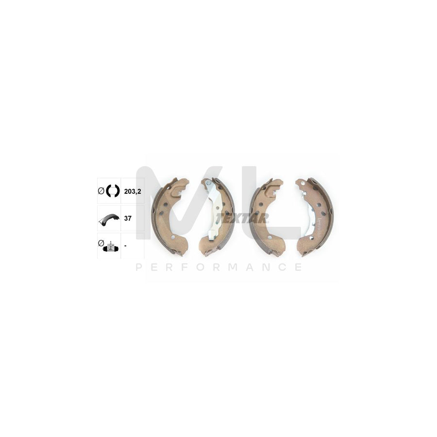TEXTAR 91062600 Brake Shoe Set with handbrake lever | ML Performance Car Parts