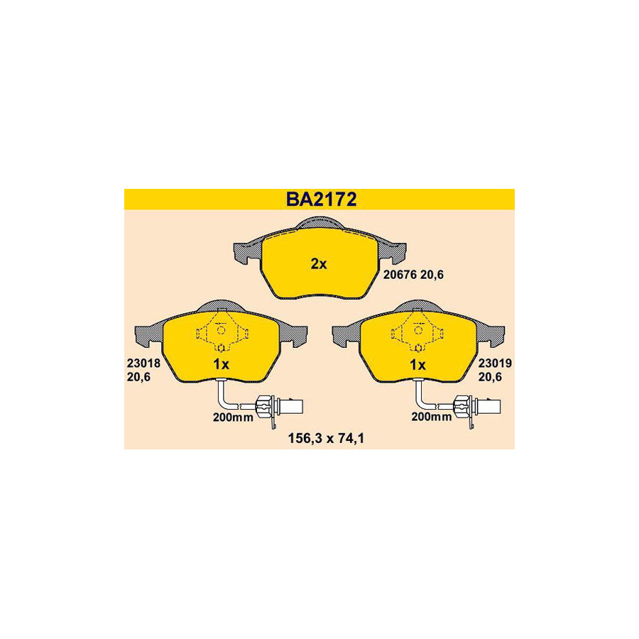 Barum Ba2172 Brake Pad Set