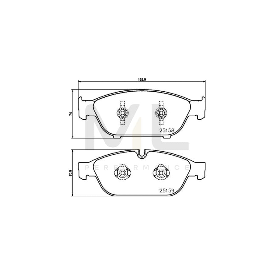 TEXTAR 2515801 Brake pad set incl. wear warning contact | ML Performance Car Parts