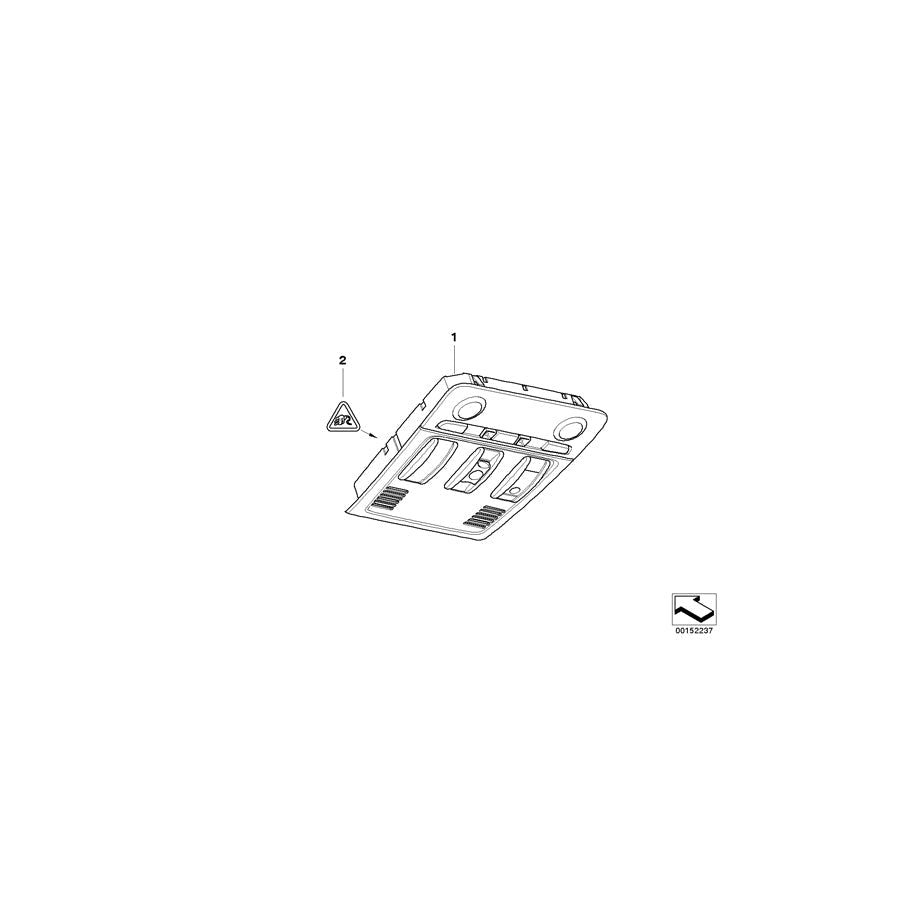 Genuine BMW 61319225500 E81 E82 E87 Switch Unit Roof BEIGE (Inc. 116i, 118i & 120i) | ML Performance US Car Parts