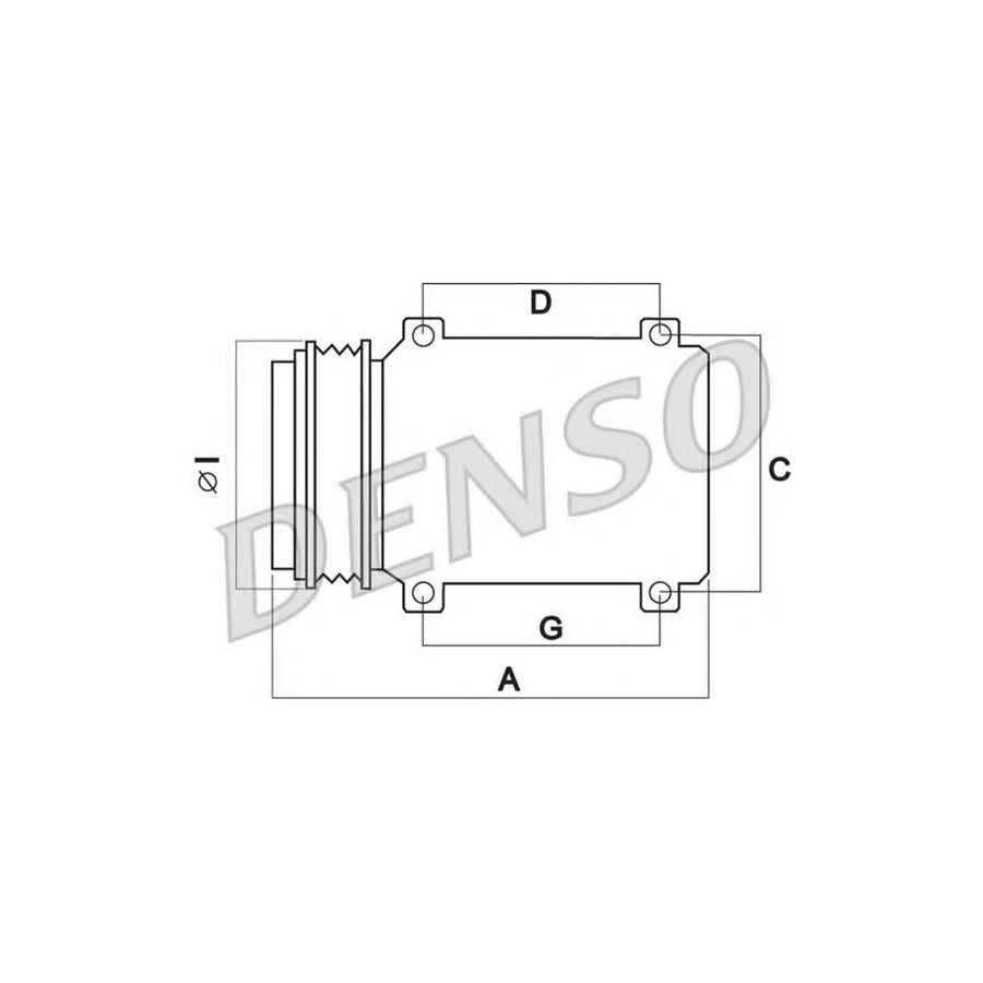 DENSO DCP01002 Compressor, Air Conditioning for Fiat Marea