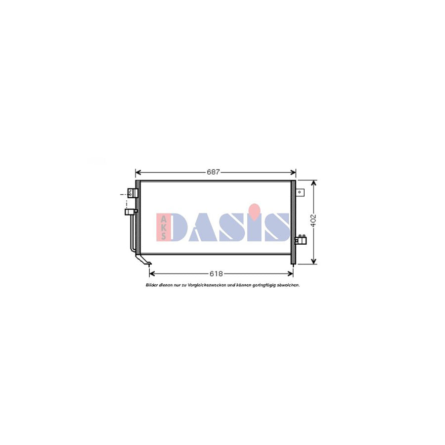 AKS Dasis 352008N Air Conditioning Condenser for Subaru Forester II (Sg)