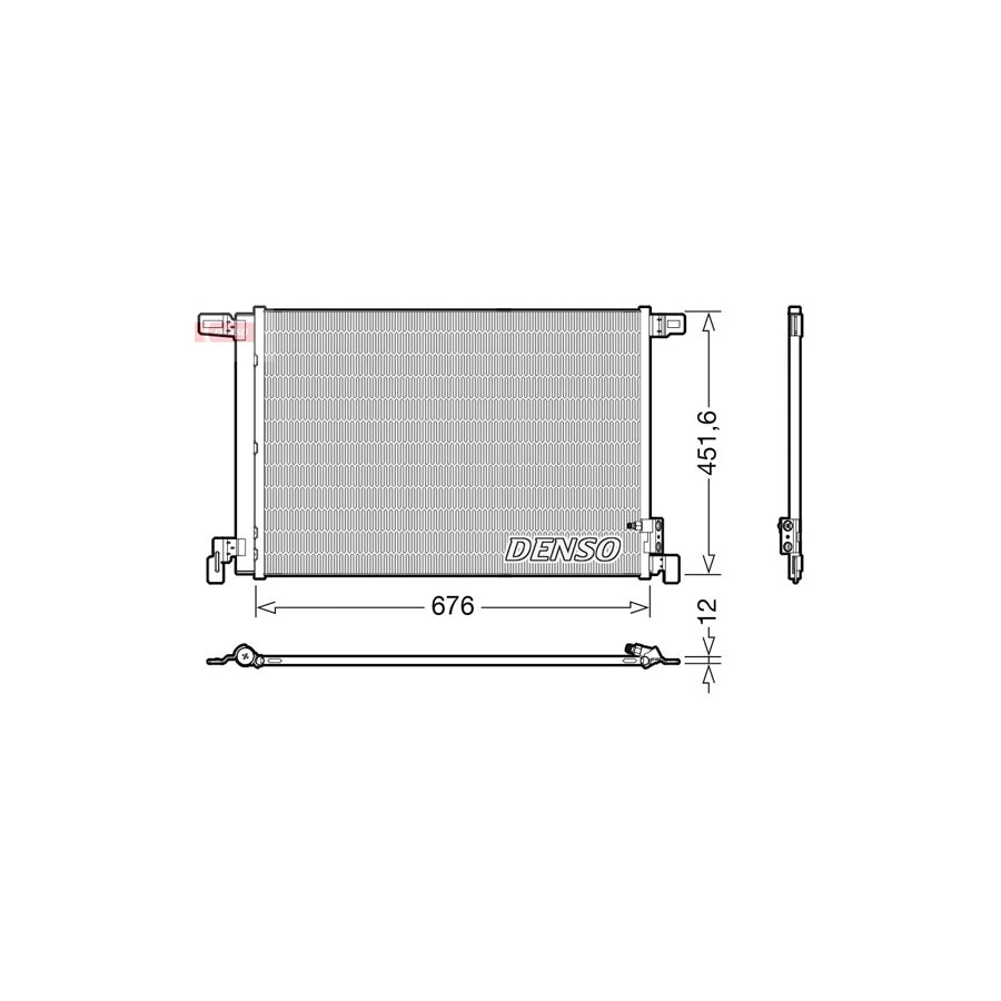 DENSO DCN02008 Air Conditioning Condenser for Audi Q7 (4Mb)