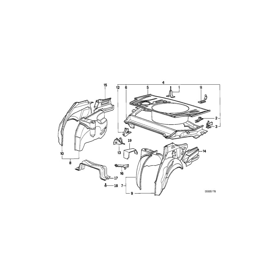 Genuine BMW 41121954679 E34 E32 Bracket Pressure Accumulator Left (Inc. 730i) 1 | ML Performance UK Car Parts