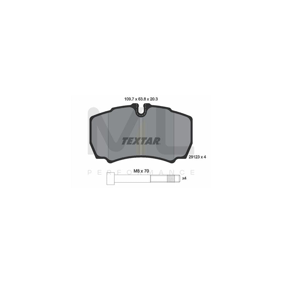 TEXTAR 2912303 Brake pad set for IVECO Daily prepared for wear indicator | ML Performance Car Parts