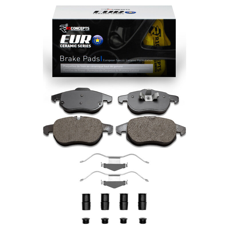R1 Concepts R1 03-05 Saab 9-3 Front Euro Ceramic Pads & Hardware Kit