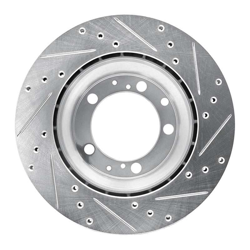 R1 Concepts R1 87-97 Porsche 944 Except Turbo Rear Left Drilled & Slotted Silver Brake Rotor