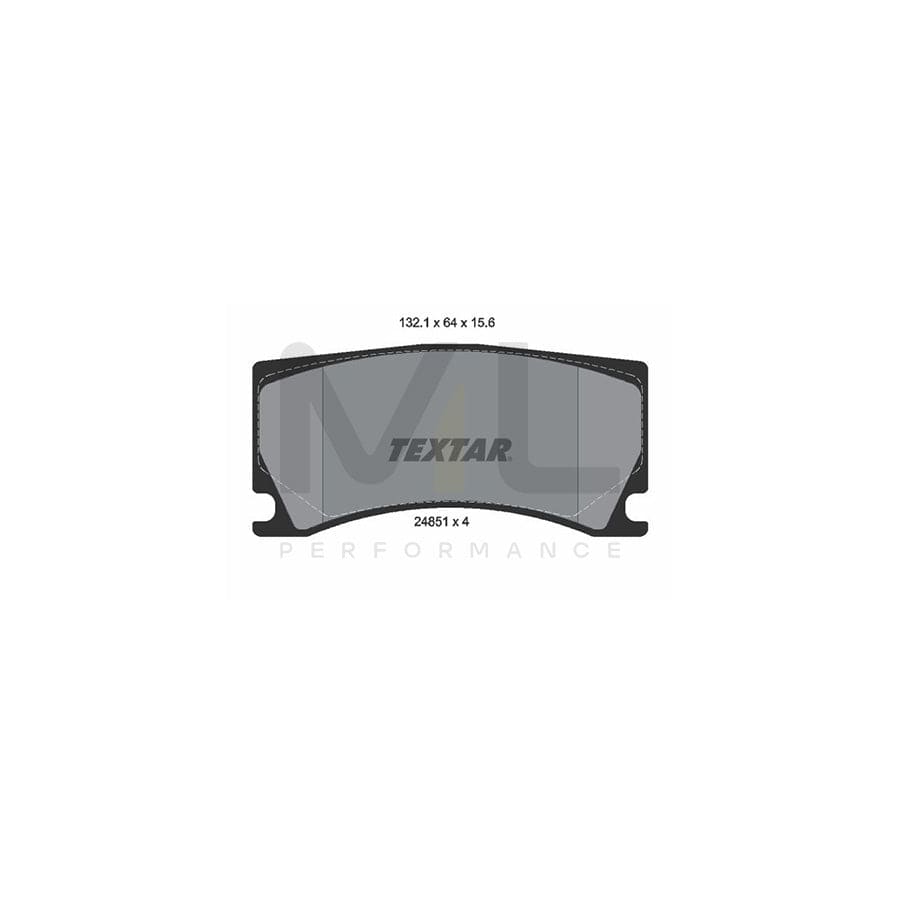 TEXTAR 2485101 Brake pad set not prepared for wear indicator | ML Performance Car Parts