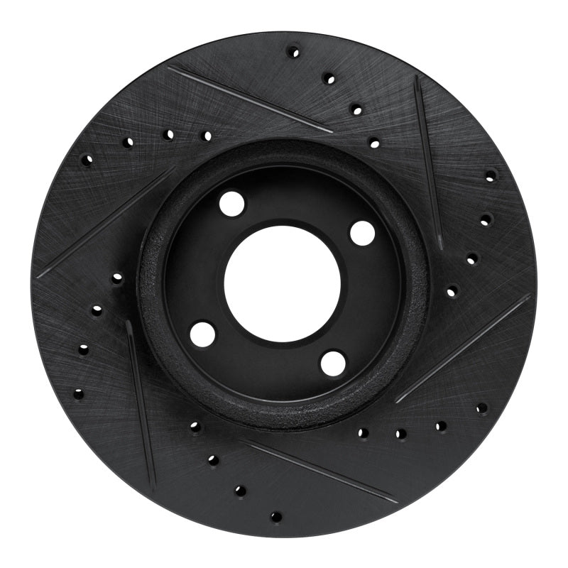 R1 Concepts R1 17-25 Nissan Kicks Front Left Drilled & Slotted Black Brake Rotor