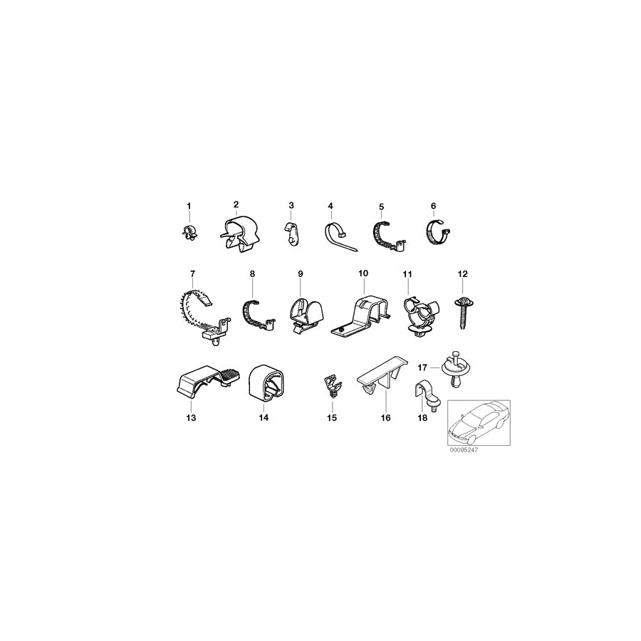 Genuine BMW 61131387089 E36 E34 E39 Cable Holder (Inc. M5) | ML Performance US Car Parts