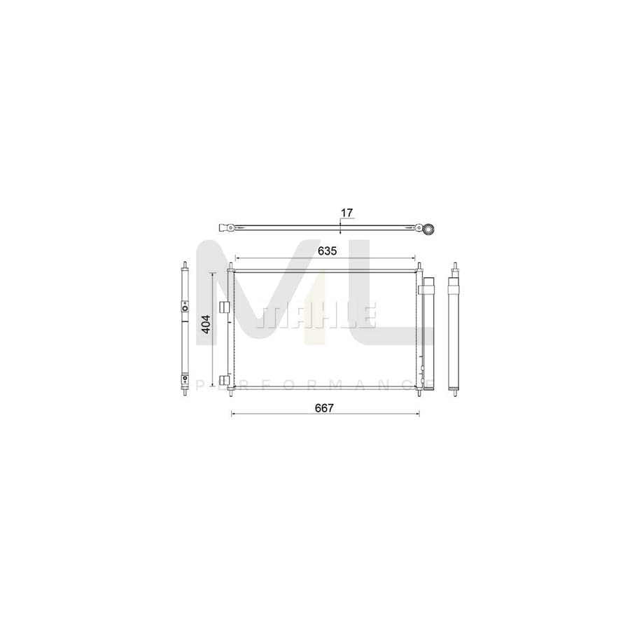 MAHLE ORIGINAL AC 798 000S Air conditioning condenser with dryer | ML Performance Car Parts