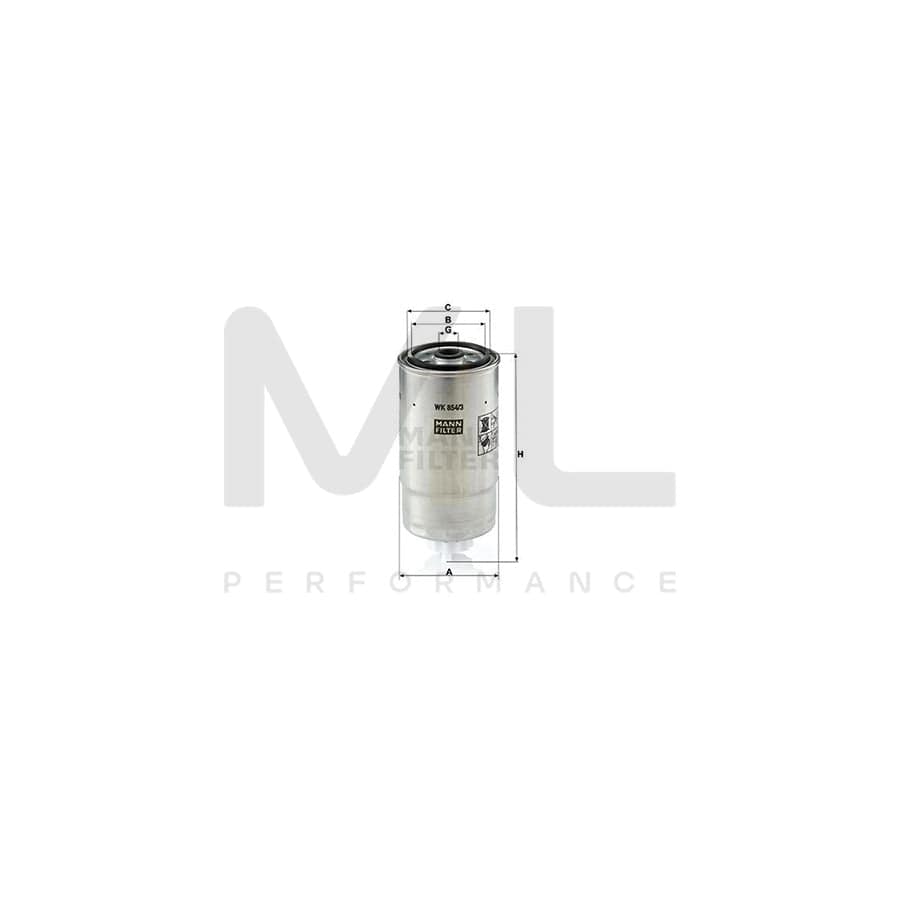 MANN-FILTER WK 854/3 Fuel filter Spin-on Filter