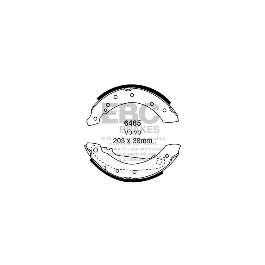EBC 6465 Volvo Rear Brake Shoes (Inc. 440 & 460) 1 | ML Performance US Car Parts
