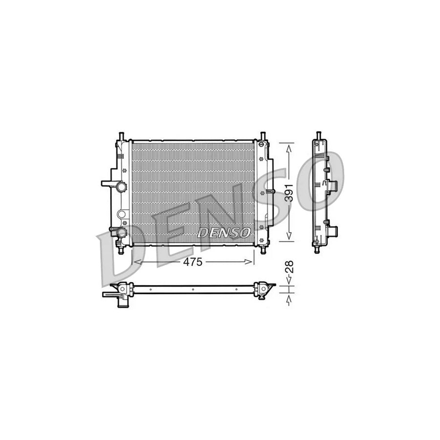 DENSO DRM09036 Engine Radiator for Fiat Marea