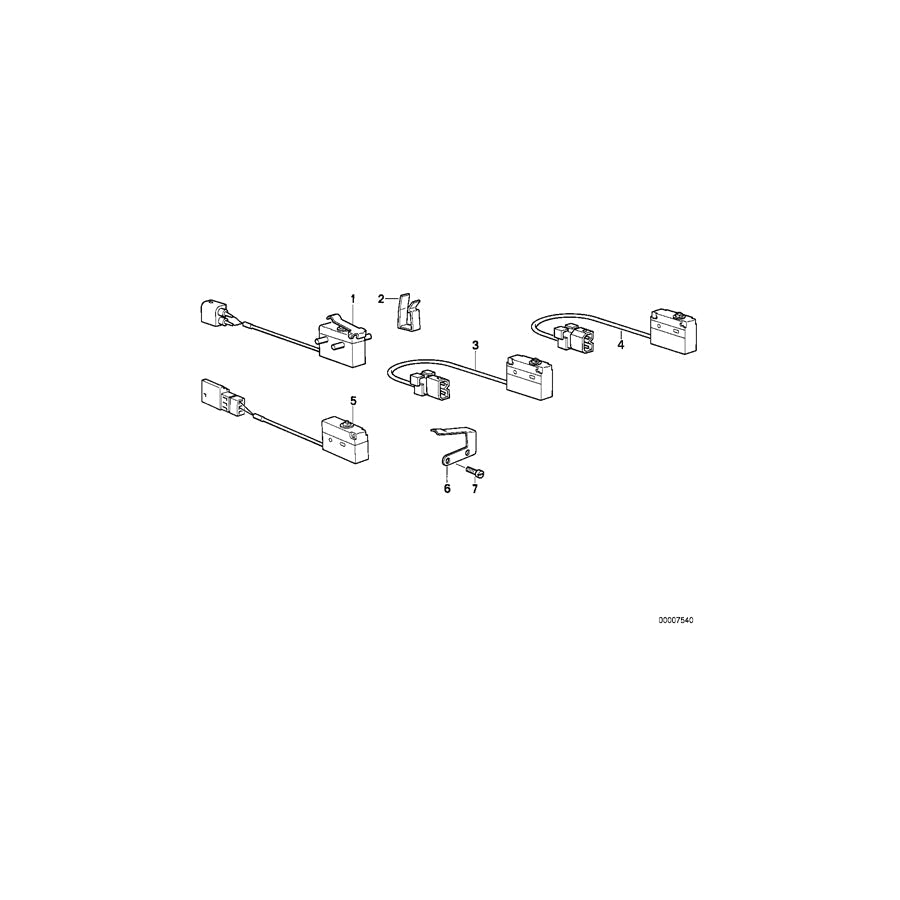 Genuine BMW 61311382372 E30 E36 E31 Microswitch Clip (Inc. 325tds) | ML Performance US Car Parts
