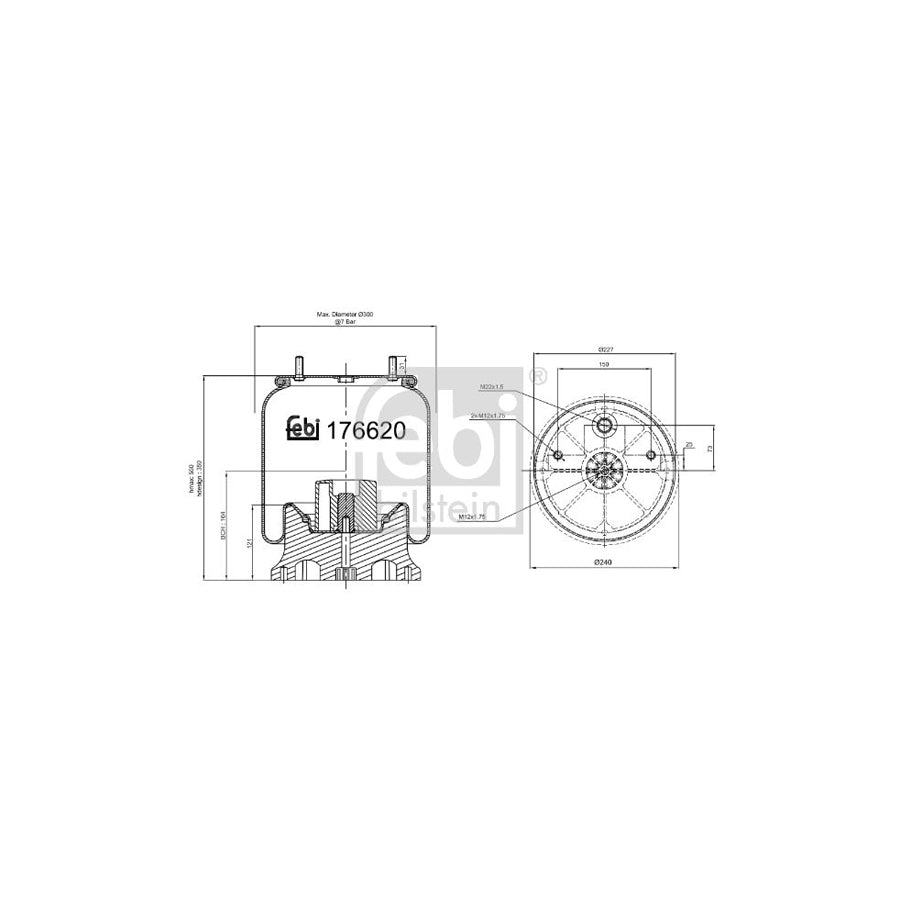 Febi Bilstein 176620 Boot, Air Suspension