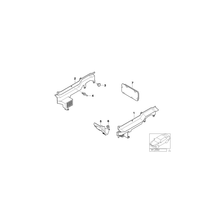 Genuine BMW 61138366684 E39 Cable Covering F Front Right Side Member (Inc. 520i, 525tds & M5) | ML Performance US Car Parts