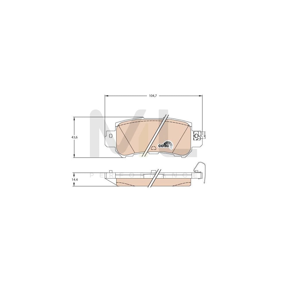 TRW Gdb3539 Brake Pad Set Cotec, With Acoustic Wear Warning | ML Performance Car Parts