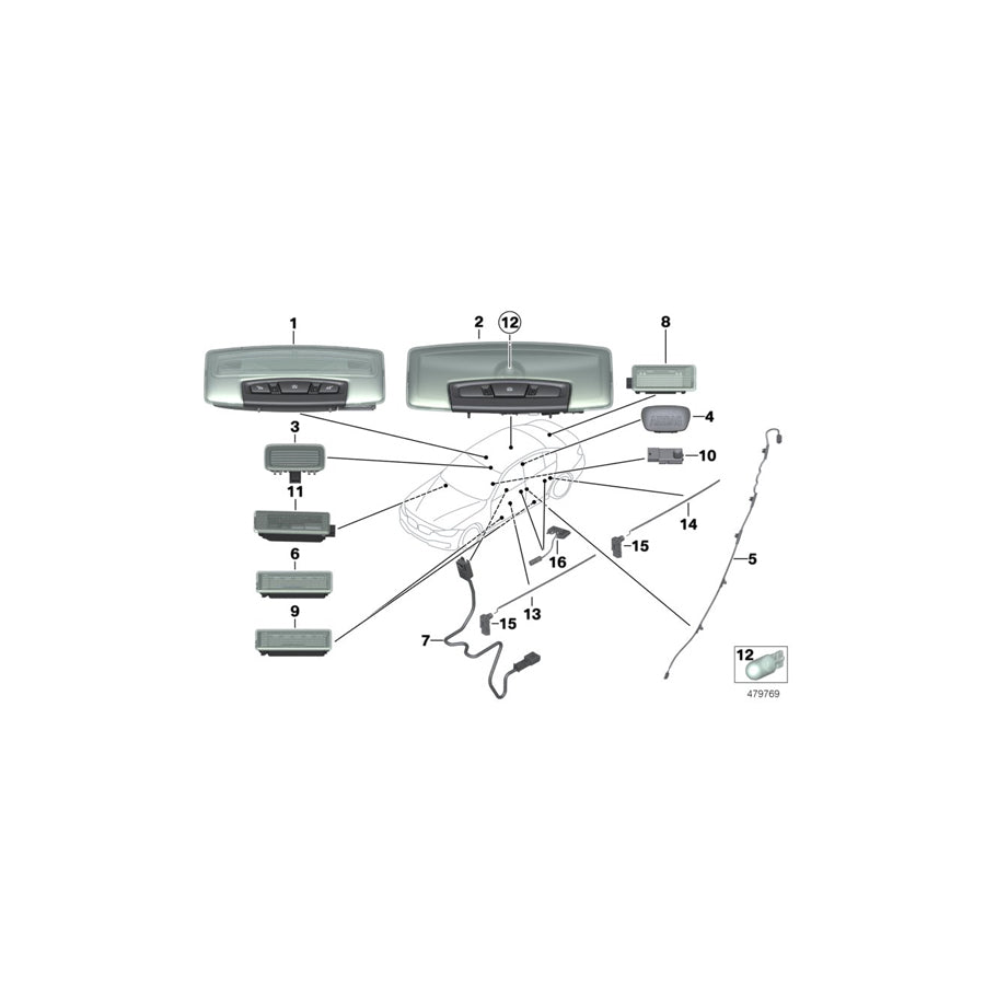 Genuine BMW 63319248668 F82 F32 F33 Fiber-Optic Conductor Right Rear (Inc. 430d) | ML Performance US Car Parts