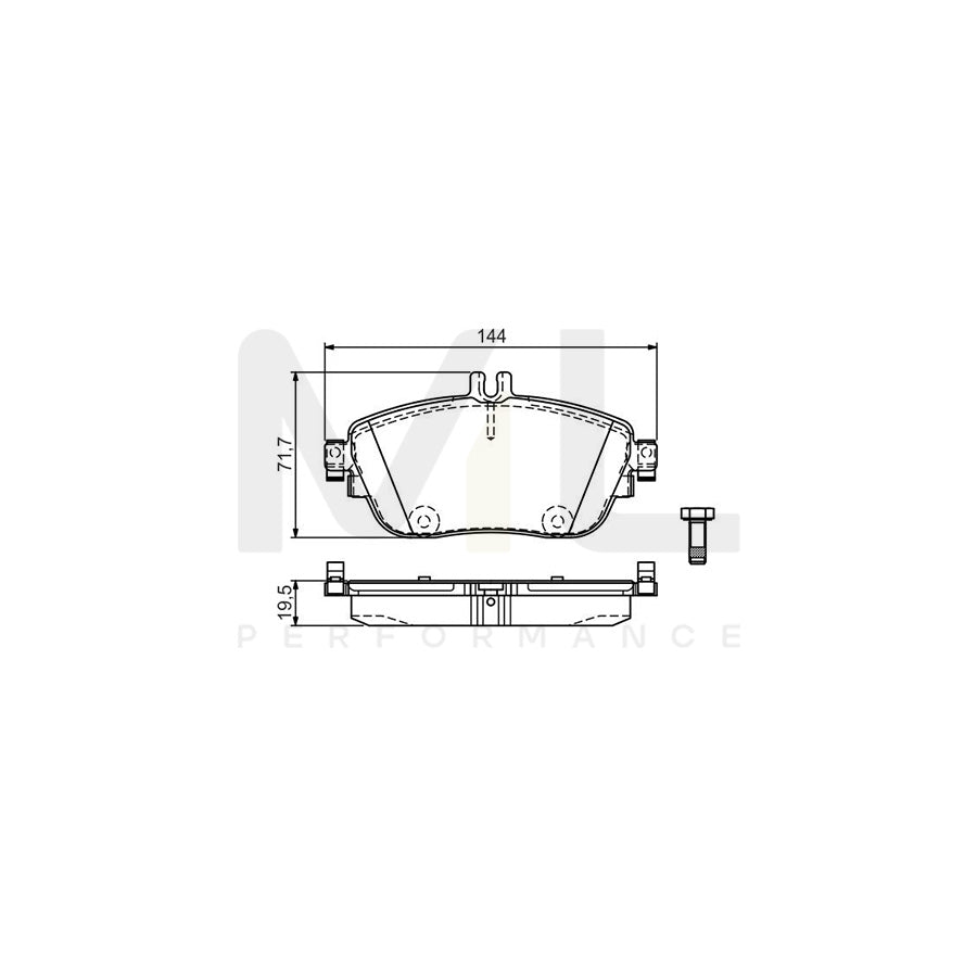 Bosch 0986Tb3170 Brake Pad Set With Bolts | ML Performance Car Parts