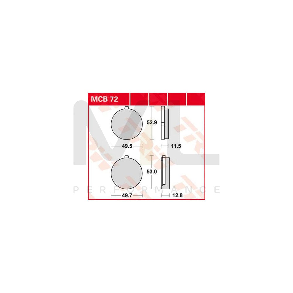 TRW Organic Allround Mcb72 Brake Pad Set | ML Performance Car Parts
