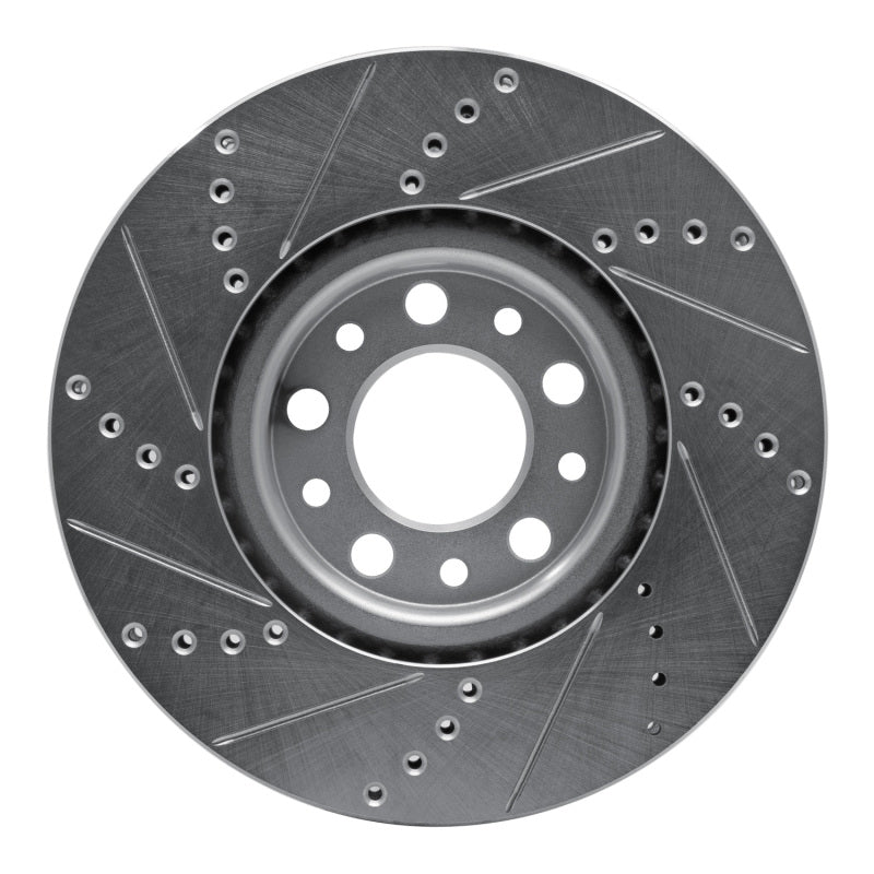 R1 Concepts R1 13-23 Chrysler 200 Front Right Drilled & Slotted Silver Brake Rotor