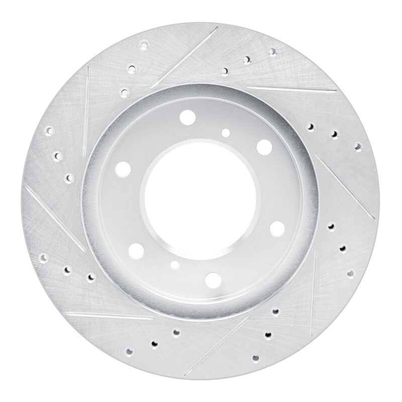 R1 Concepts R1 07-17 Mitsubishi Montero Sport (Mexico) Front Right Drilled & Slotted Silver Brake Rotor