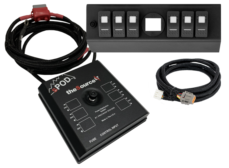 sPOD 07-08 Jeep Wrangler JK SourceLT w/Genesis Adapter and Amber LED Switch Panel
