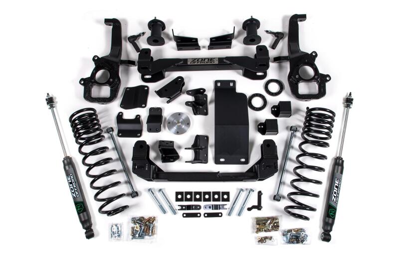 Zone Offroad 19-21 Ram 1500 4WD 6in Front 5in Rr Suspension Lift System w/OE 22in Wheels Fox Shocks