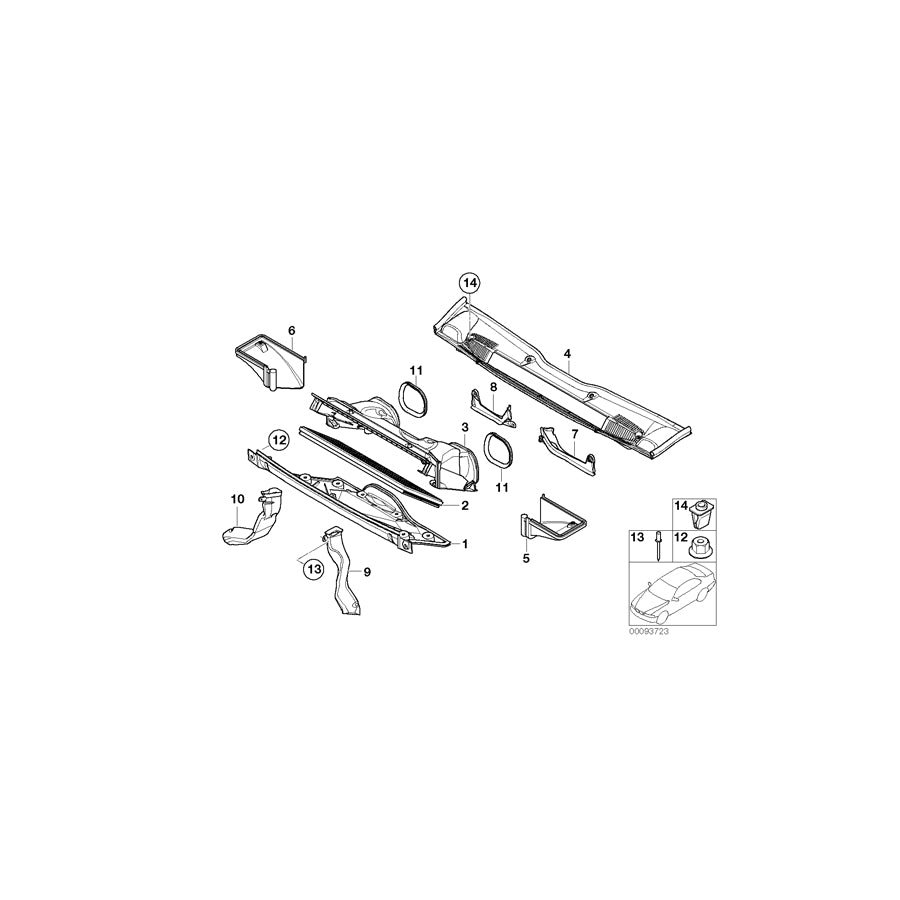 Genuine BMW 64318381028 E53 Supporting Ledge Right (Inc. X5 4.8is) | ML Performance US Car Parts