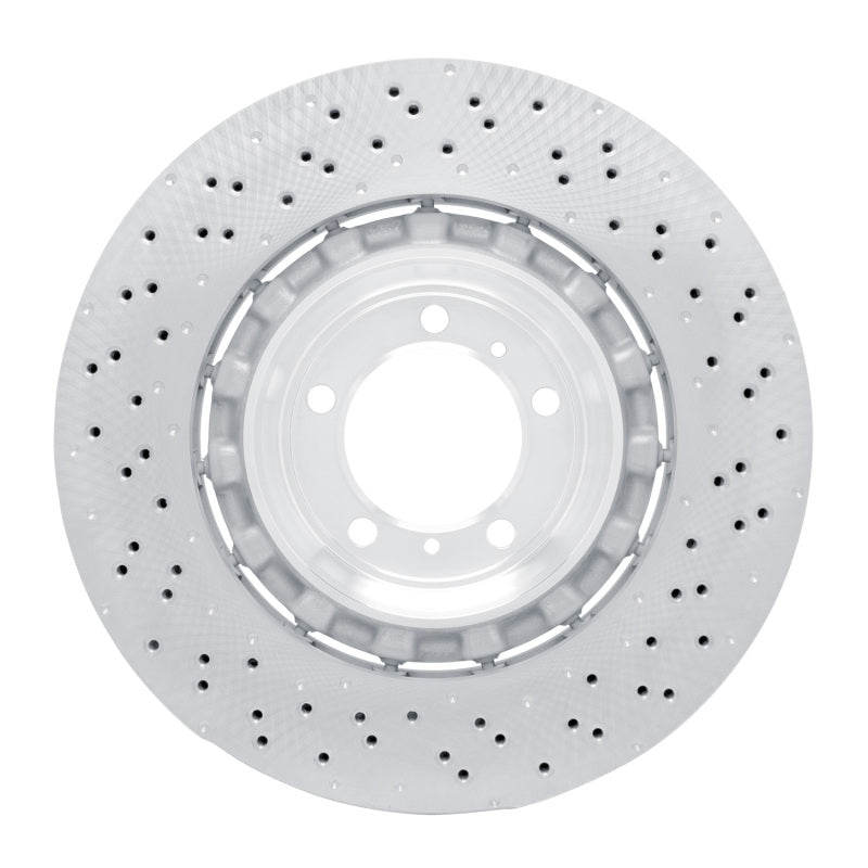 DFC 16-23 Porsche 718 Cayman Left Rear Drilled Hi-Carbon Alloy Geomet Coated Rotor