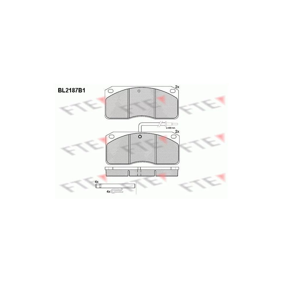 FTE Bl2187B1 Brake Pad Set