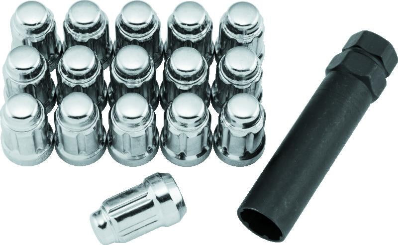 QuadBoss Spline Lug Nuts M12x1.25 65mm Black