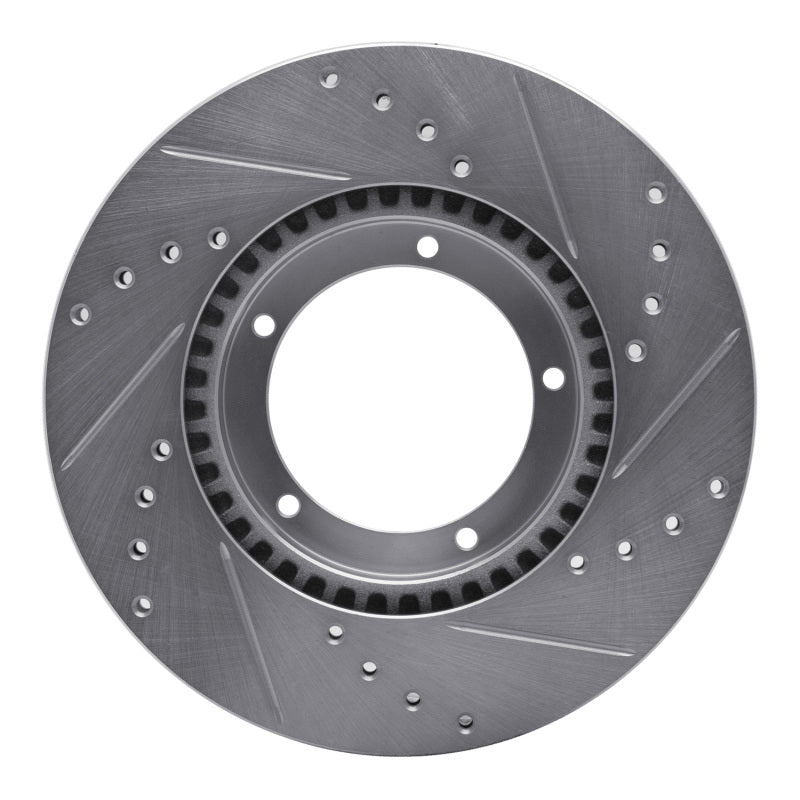R1 Concepts R1 67-88 Porsche 924 Front Left Drilled & Slotted Silver Brake Rotor