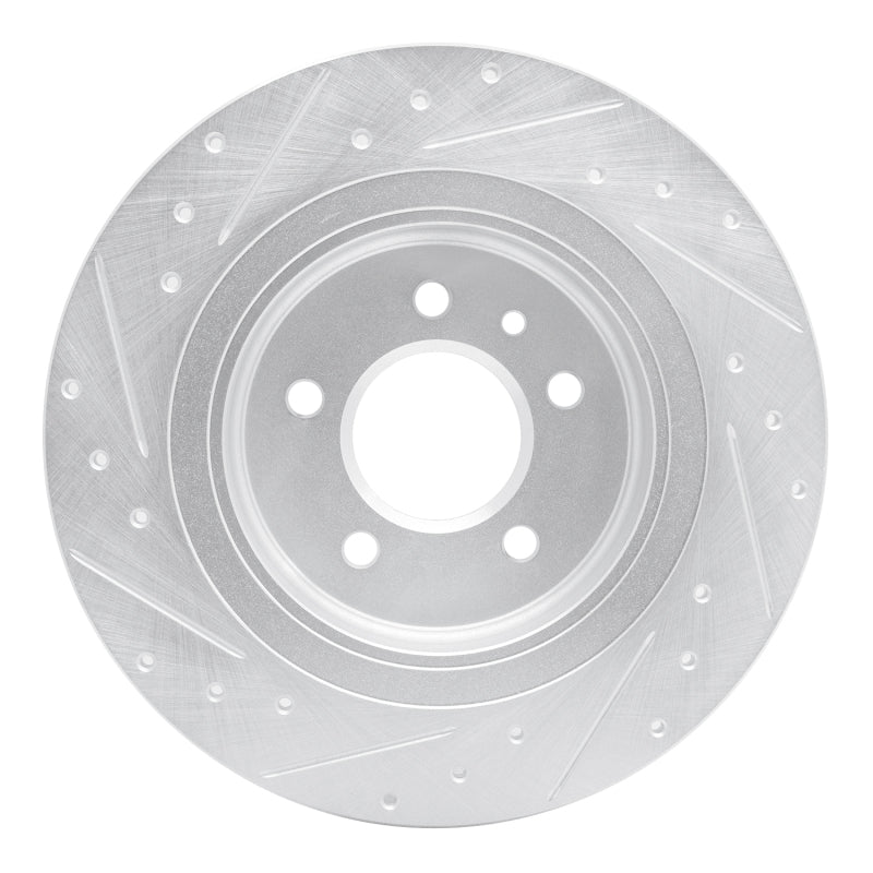 R1 Concepts R1 16-18 Buick Envision Rear Right Drilled & Slotted Silver Brake Rotor