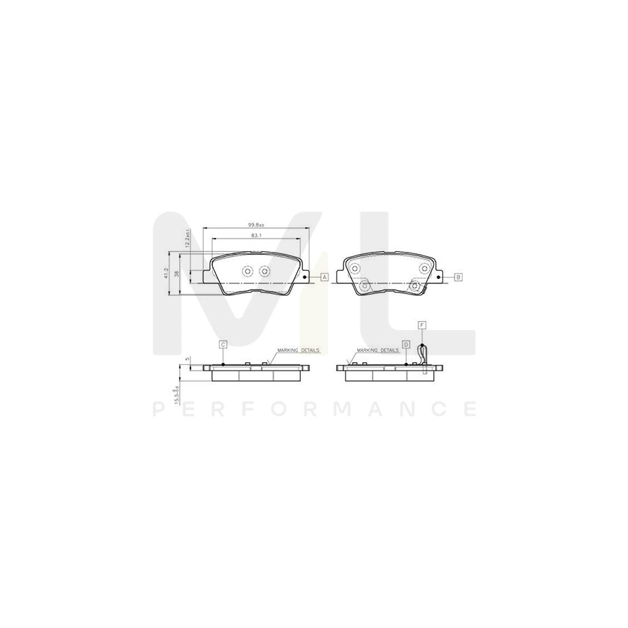 Bosch 0986Tb3102 Brake Pad Set | ML Performance Car Parts