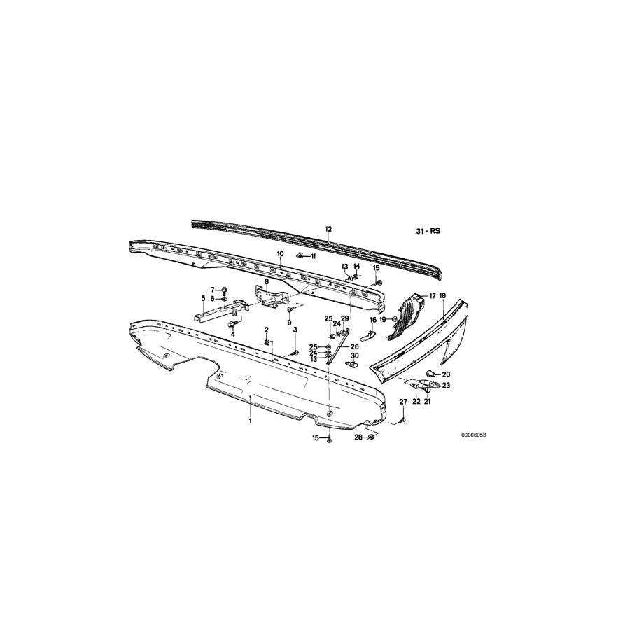 Genuine BMW 51121959645 E23 Bumper Rear Left SCHWARZ (Inc. 735i, 745i & 728iS) | ML Performance US Car Parts