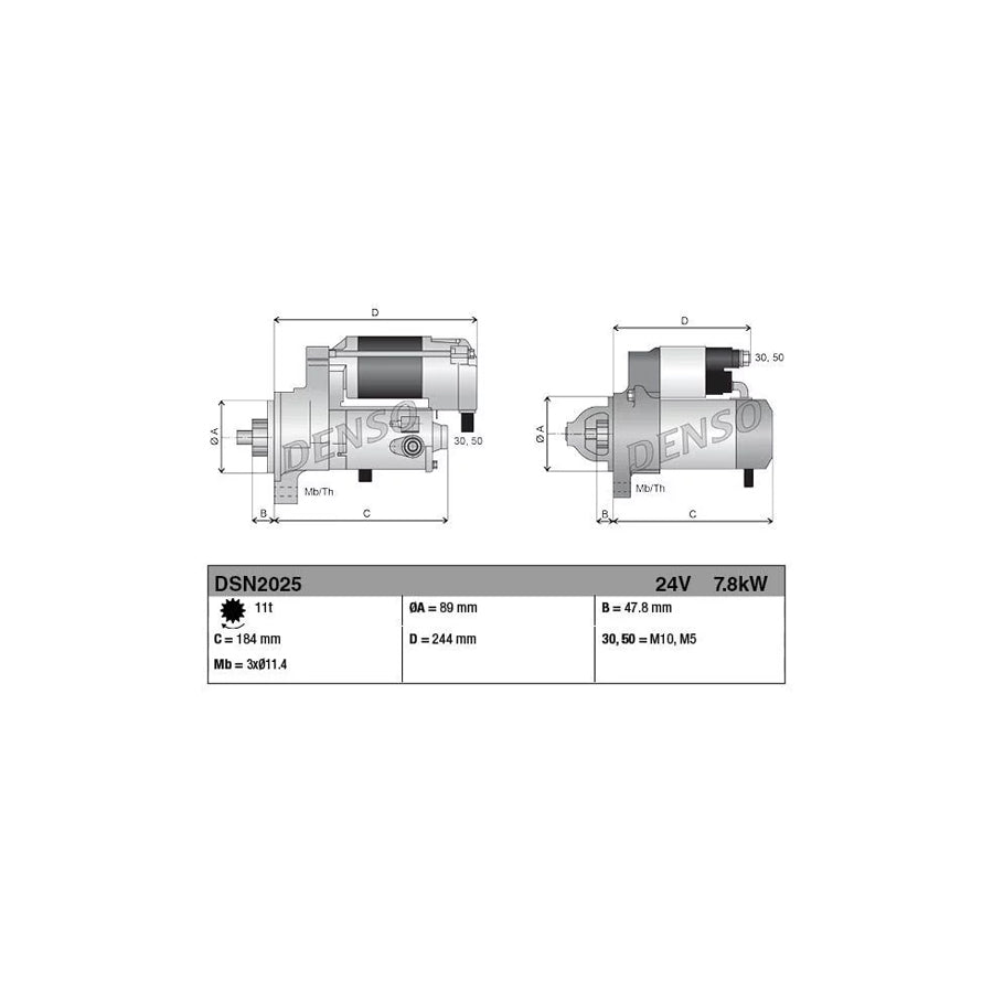 DENSO DSN2025 Starter Motor