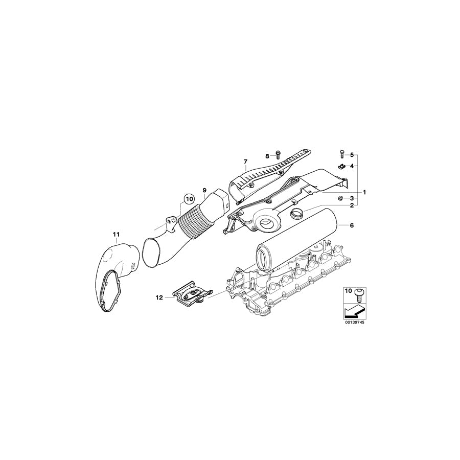 Genuine BMW 13717790056 E61 E60 Intake Duct (Inc. 530xd, 525xd & 525d) | ML Performance US Car Parts