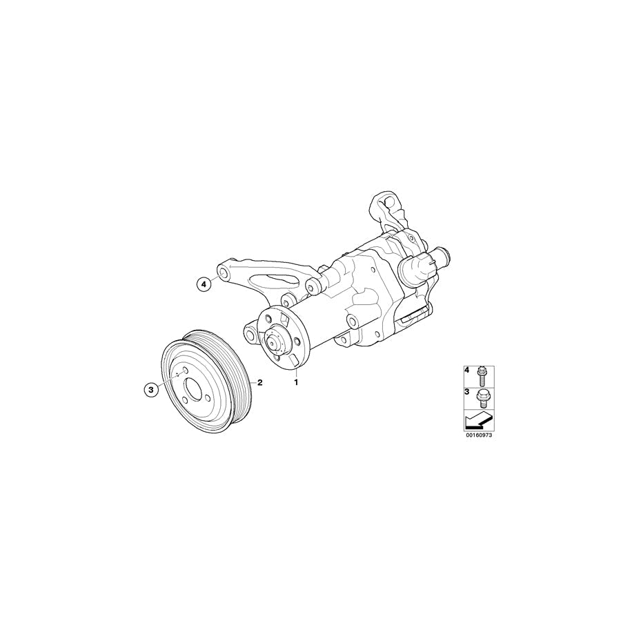 Genuine BMW 32427558757 E70 E60 E61 Pulley (Inc. 535i, X5 3.0si & 535xi) | ML Performance US Car Parts