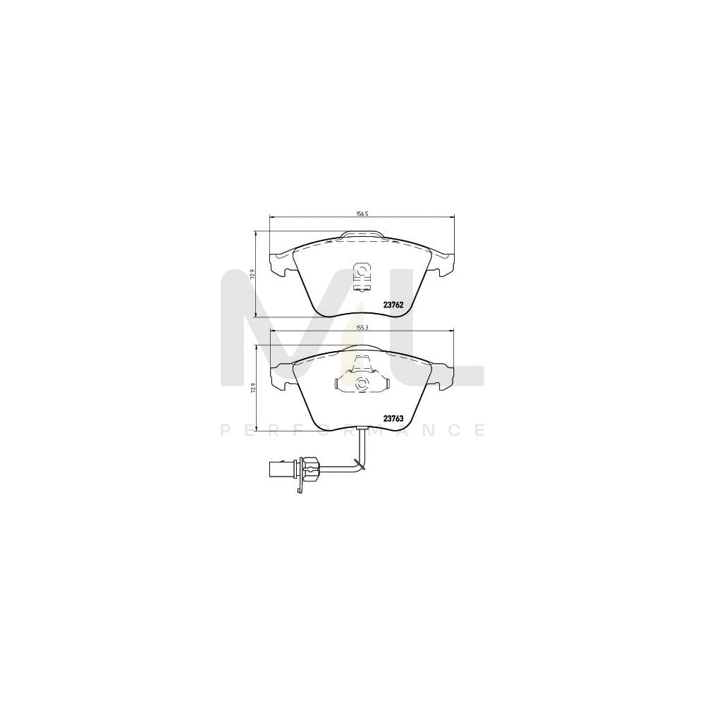 Hella 8DB 355 009-141 Brake Pad Set With Integrated Wear Warning Contact