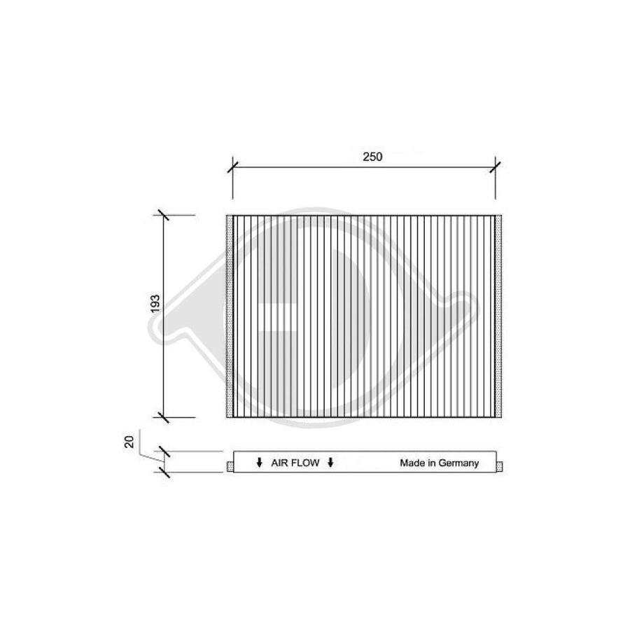 DIEDERICHS DCI0096 Pollen Filter