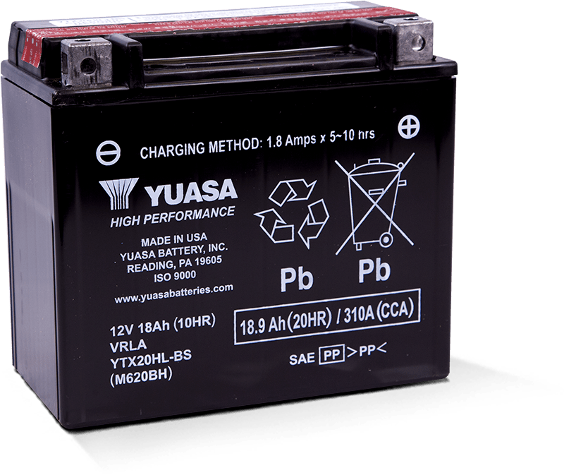 Yuasa Battery Yuasa YTX20HL-BS High Performance AGM Battery w/Bottle